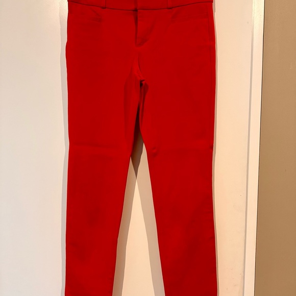 Banana Republic women’s stretch ankle pants -red and green- 2 long - Picture 2 of 9